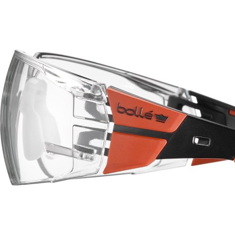OKULARY OCHRONNE BOLLE RUSH 2.0 (PRZEZROCZYSTE) BLACK/RED