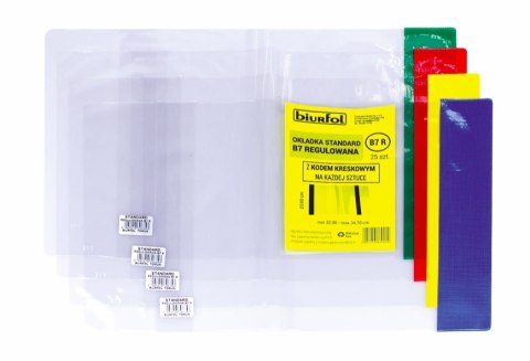 Okładka standard E5 - 277 regulowana (25) z kod. na szt. OZK-48 BIURFOL Okładka standard E5 - 277 regulowana (25) z kod. na szt. OZK-48 BIURFOL