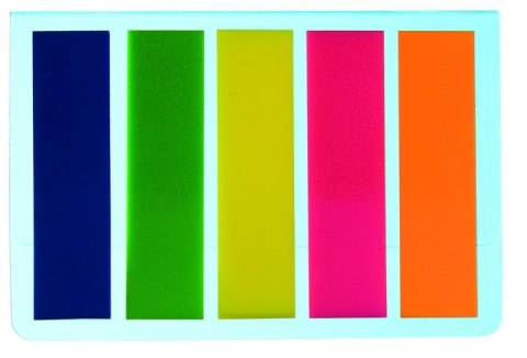 Zakładki indeksujące PET 45x12mm/5x25szt 009354 LEVIATAN Zakładki indeksujące PET 45x12mm/5x25szt 009354 LEVIATAN