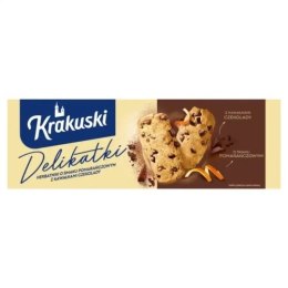Ciastka_BAHLSEN KRAKUSKI DELIKATKI herbatniki pomarańczowe z kawałkami czekolady 125g