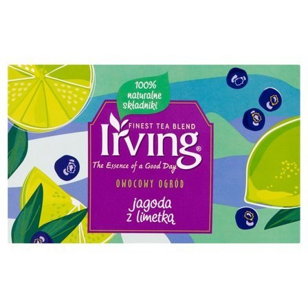 Herbata IRVING NA ZIMNO jagoda z limetką 20 kopert 2g owocowa