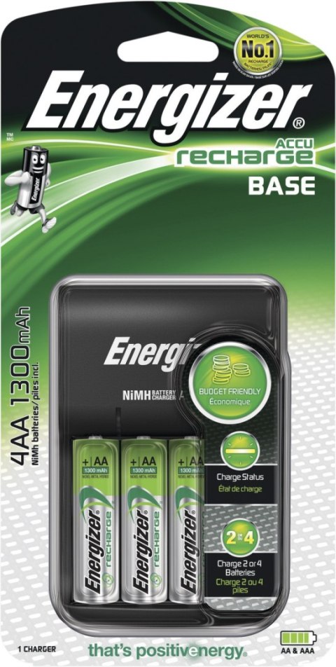 Ładowarka ENERGIZER Base + 4 szt. akumulatorków AA, 421422