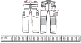 Spodnie robocze stretch PW3 z kieszeniami kaburowymi