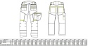 Spodnie z kaburami WX3 Eco Stretch