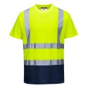 T-shirt ostrzegawczy dwukolorowy