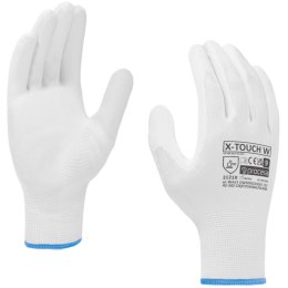 RĘKAWICE OCHRONNE POWLEKANE PU X-TOUCH WHITE ROZM. 7