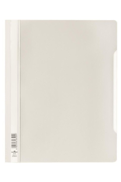 Skoroszyt twardy A4 z przezroczystą okładką, standardowy z PVC, biały, 257002 DURABLE
