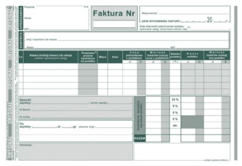 143-3E Faktura VAT MICHALCZYK&PROKOP A5 80 kartek 143-3E Faktura VAT MICHALCZYK&PROKOP A5 80 kartek