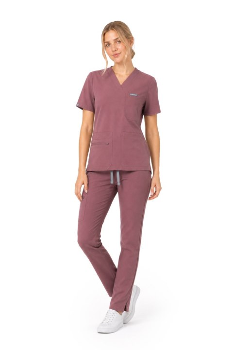 MYNTS Straight Leg Pants Women WMP002 Terra Rose - Terra Rose 3XL
