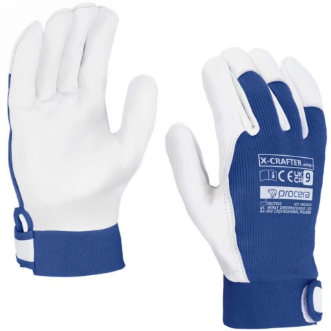 RĘKAWICE OCHRONNE OCIEPLANE WZMOCNIONE KOZIĄ SKÓRĄ X-CRAFTER WINTER ROZM. 10