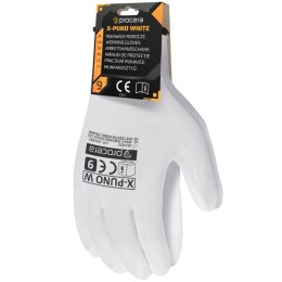 RĘKAWICE OCHRONNE Z ZAWIESZKĄ POWLEKANE PU X-PUNO WHITE ROZM. 9 PROMOCJA