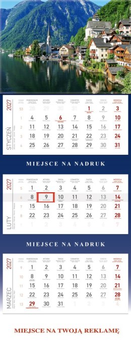 Kalendarz Trójdzielny 2027, KS055B JEZIORO, WOKÓŁ NAS
