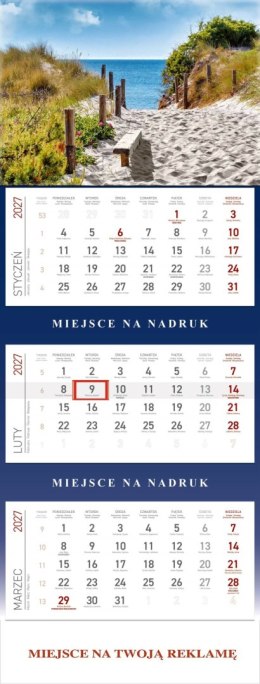 Kalendarz Trójdzielny 2027, KS055B MORZE, WOKÓŁ NAS