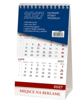 Kalendarz stojący trójdzielny 2027, KB038B, WOKÓŁ NAS