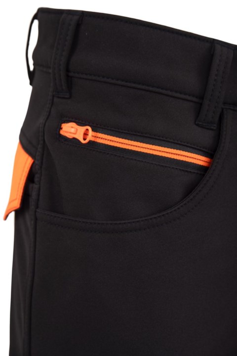 SEVEN KINGS RIVAL SPODNIE SOFTSHELL OCIEPLANE CZARNY/POMARAŃCZ - Pomarańczowy M