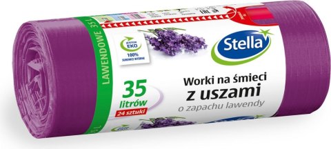 STELLA Worki 35l na śmieci z uszami, zapach lawendy (24 szt.) 023561