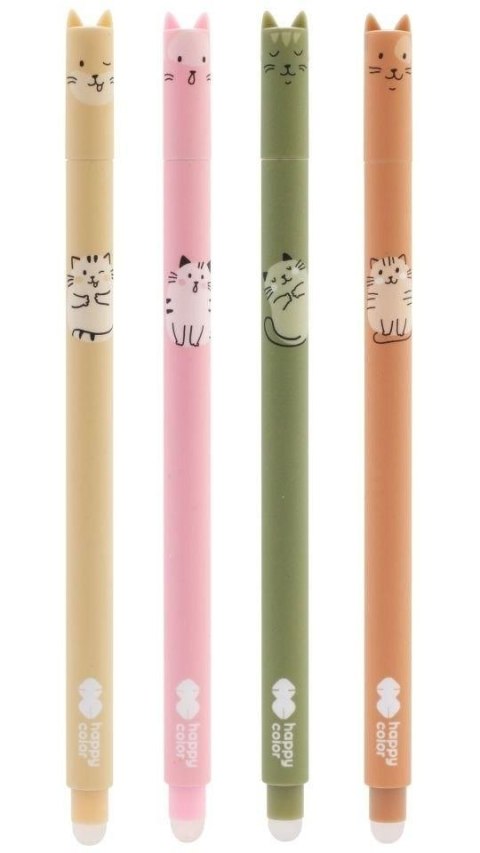 Długopis wymazywalny, Warm Kitty , 0.5mm, niebieski, Happy Color, HA 4120 01WK-3