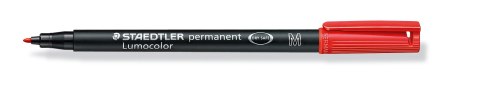 Foliopis Lumocolor, M, wodoodporny, czerwony, Staedtler S 317-2 Foliopis Lumocolor, M, wodoodporny, czerwony, Staedtler S 317-2