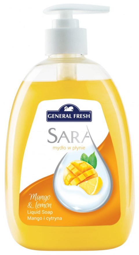 Mydło w płynie SARA 500ml MANGO i cytryna GENERAL FRESH Mydło w płynie SARA 500ml MANGO i cytryna GENERAL FRESH