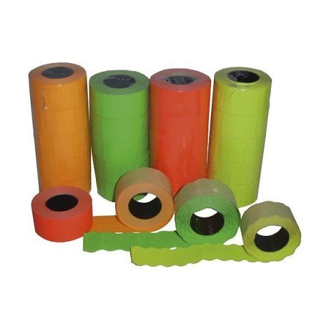 Taśma do metkownicy 2rzędowa 26x16mm fala zielona Taśma do metkownicy 2rzędowa 26x16mm fala zielona