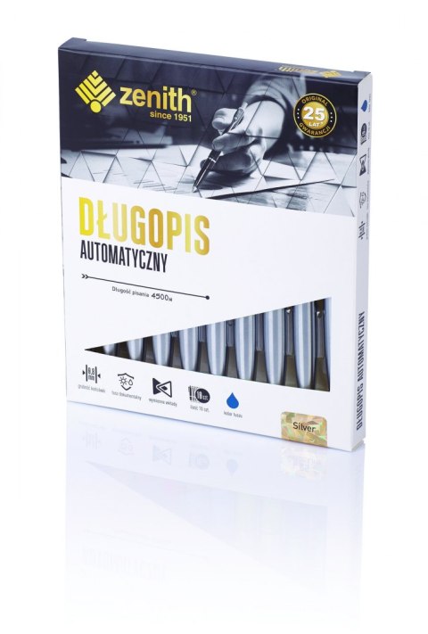 Długopis automatyczny Zenith Silver - box 10 sztuk, 4021000 Długopis automatyczny Zenith Silver - box 10 sztuk, 4021000