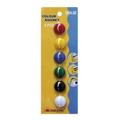 Magnesy ARGO kolorowe WF-20 opakowanie 6sztuk SRH-20 Magnesy ARGO kolorowe WF-20 opakowanie 6sztuk SRH-20