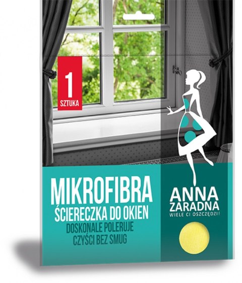 Ściereczka z mikrofibry do okien ANNA ZARADNA PS-2602 Ściereczka z mikrofibry do okien ANNA ZARADNA PS-2602