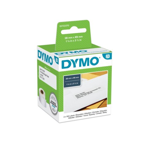 Standardowa Etykieta DYMO adresowa - 89 x 28 mm, biały S0722370 Standardowa Etykieta DYMO adresowa - 89 x 28 mm, biały S0722370