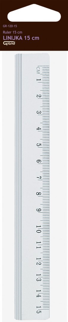 Linijka GR-120-15, aluminiowa, 15 cm GRAND 130-1707 Linijka GR-120-15, aluminiowa, 15 cm GRAND 130-1707
