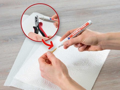 Marker lak.2-4mm 750 żółty EDDING końcówka okrągła Marker lak.2-4mm 750 żółty EDDING końcówka okrągła