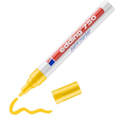 Marker lak.2-4mm 750 żółty EDDING końcówka okrągła Marker lak.2-4mm 750 żółty EDDING końcówka okrągła