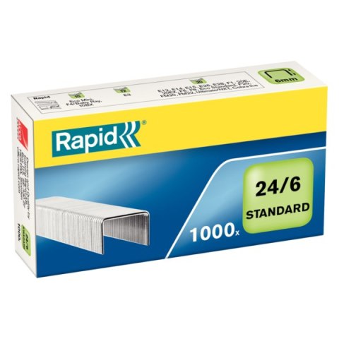 Zszywki RAPID Standard 24/6 1M, 1000 szt., 24855600 Zszywki RAPID Standard 24/6 1M, 1000 szt., 24855600