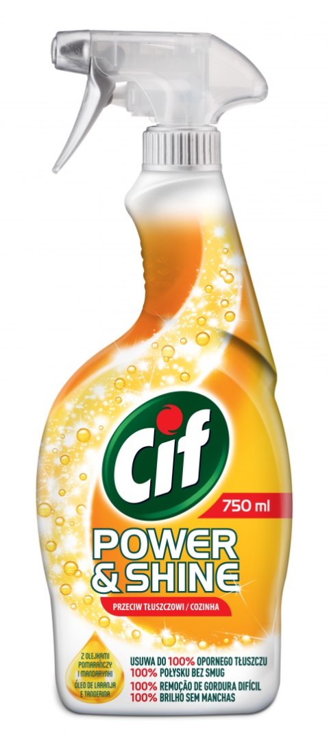 CIF Spray przeciw tłuszczowi 750ml 142342 Power&Shine Kuchnia CIF Spray przeciw tłuszczowi 750ml 142342 Power&Shine Kuchnia