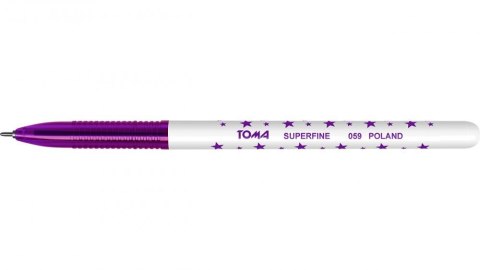 Długopis w gwiazdki SUPERFINE z supercienką końcówką, 0,5mm fioletowy TO-059 Toma Długopis w gwiazdki SUPERFINE z supercienką końcówką, 0,5mm fioletowy TO-059 Toma
