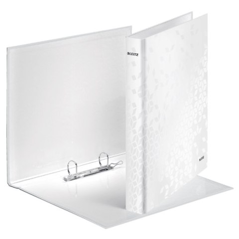 Segregator ringowy LEITZ A4 2DR/25mm perłowy biały WOW 42410001 Segregator ringowy LEITZ A4 2DR/25mm perłowy biały WOW 42410001