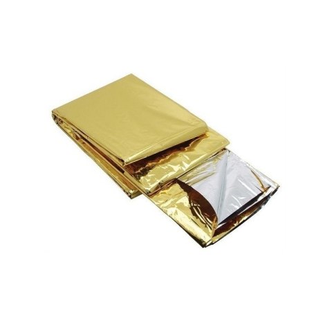 Koc ratunkowy sre-złoty 220x160cm (X) TERMICZNY Koc ratunkowy sre-złoty 220x160cm (X) TERMICZNY