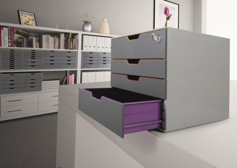 Pojemnik VARICOLOR z 4 szufladkami DURABLE 7606-27 Pojemnik VARICOLOR z 4 szufladkami DURABLE 7606-27