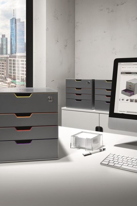 Pojemnik VARICOLOR z 4 szufladkami DURABLE 7606-27 Pojemnik VARICOLOR z 4 szufladkami DURABLE 7606-27
