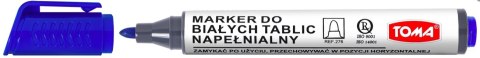 Marker do białych tablic napełnialny ARTLINE, końcówka okrągła, niebieski TO-276 Toma suchościeralny (X) Marker do białych tablic napełnialny ARTLINE, końcówka okrągła, niebieski TO-276 Toma suchościeralny (X)