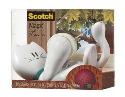 Dyspenser do taśm Scotch w ksztalcie kotka (C39 KITTY), taśma GRATIS 3M-HK100009412 3M-HK100009412 Dyspenser do taśm Scotch w ksztalcie kotka (C39 KITTY), taśma GRATIS 3M-HK100009412 3M-HK100009412