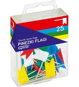 Pinezka flaga (25) mix kolor GRAND 110-1001 Pinezka flaga (25) mix kolor GRAND 110-1001