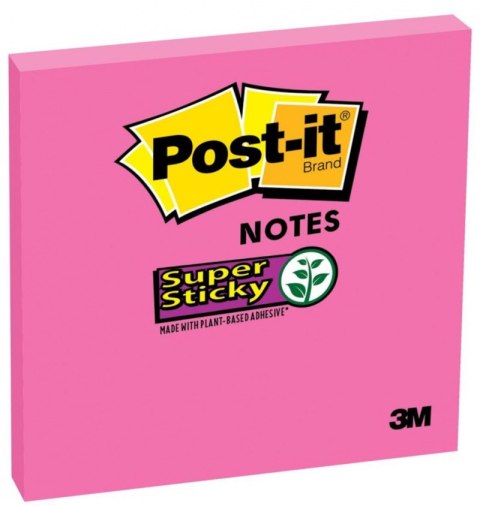 Bloczek samoprzylepny POST-IT_ Super sticky, (654-6SS-PNK), 76x76mm, 1x90 kart., fuksja Bloczek samoprzylepny POST-IT_ Super sticky, (654-6SS-PNK), 76x76mm, 1x90 kart., fuksja