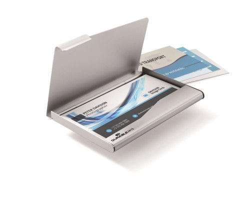 Wizytownik metalowy srebrny BISINESS CARD BOX 241523 90x55mm DURABLE Wizytownik metalowy srebrny BISINESS CARD BOX 241523 90x55mm DURABLE
