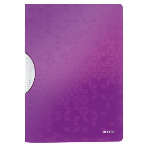 Skoroszyt z klipem LEITZ WOW fioletowy 41850062 Skoroszyt z klipem LEITZ WOW fioletowy 41850062