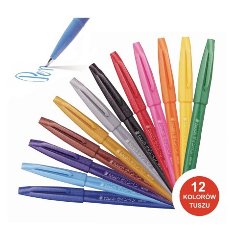 Zestaw do nauki kaligrafii-pisaki brush signpen SES15C-PSVY-L PENTEL Zestaw do nauki kaligrafii-pisaki brush signpen SES15C-PSVY-L PENTEL
