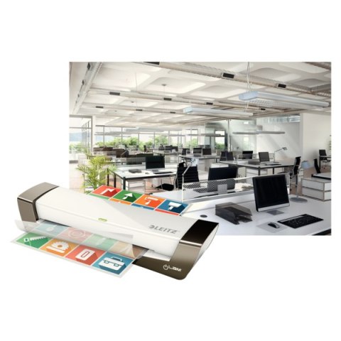 Laminator iLam OFFICE A4 230V srebrny 72510084 LEITZ Laminator iLam OFFICE A4 230V srebrny 72510084 LEITZ