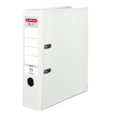 Segregator Q.FILE A4, 8 cm, PP biały 300023532 HERLITZ