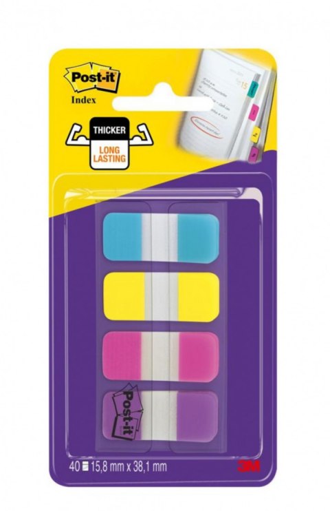 Zakładki indeksujące POST-IT do archiwizacji (676-AYPV), PP, silne, 16x38mm, 4x10 szt., mix kolorów Zakładki indeksujące POST-IT do archiwizacji (676-AYPV), PP, silne, 16x38mm, 4x10 szt., mix kolorów