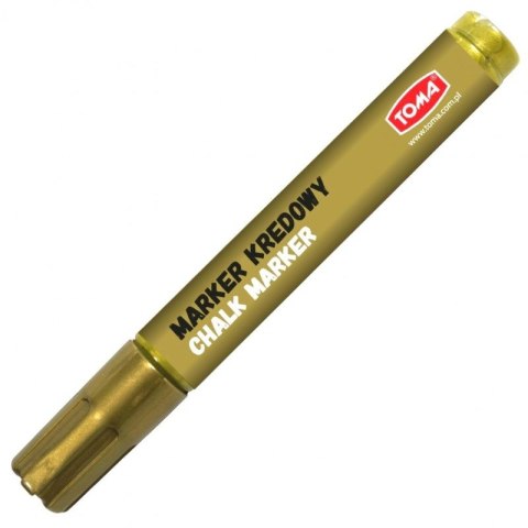 Marker kredowy, końcówka ścięta 15mm, 25g tuszu złoty TO-290 Toma Marker kredowy, końcówka ścięta 15mm, 25g tuszu złoty TO-290 Toma