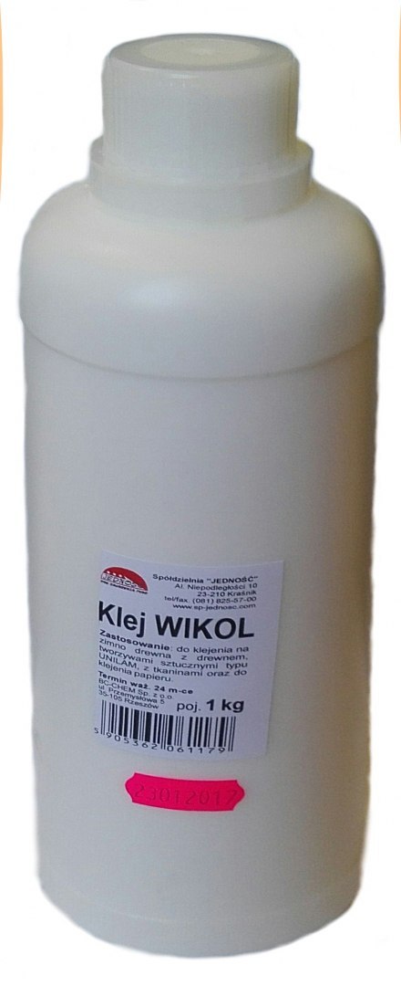 Klej WIKOL 1L butelka JEDNOŚĆ Klej WIKOL 1L butelka JEDNOŚĆ